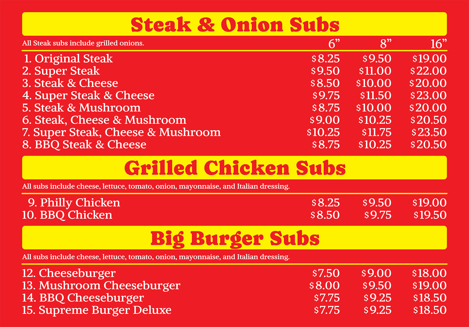 Flint Menu